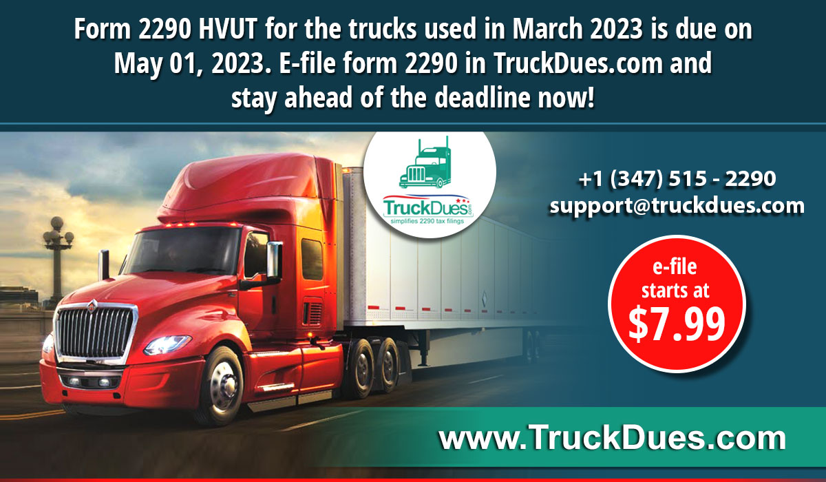 Form Pro Rated Truck Taxes For March Used Trucks Are Due By The